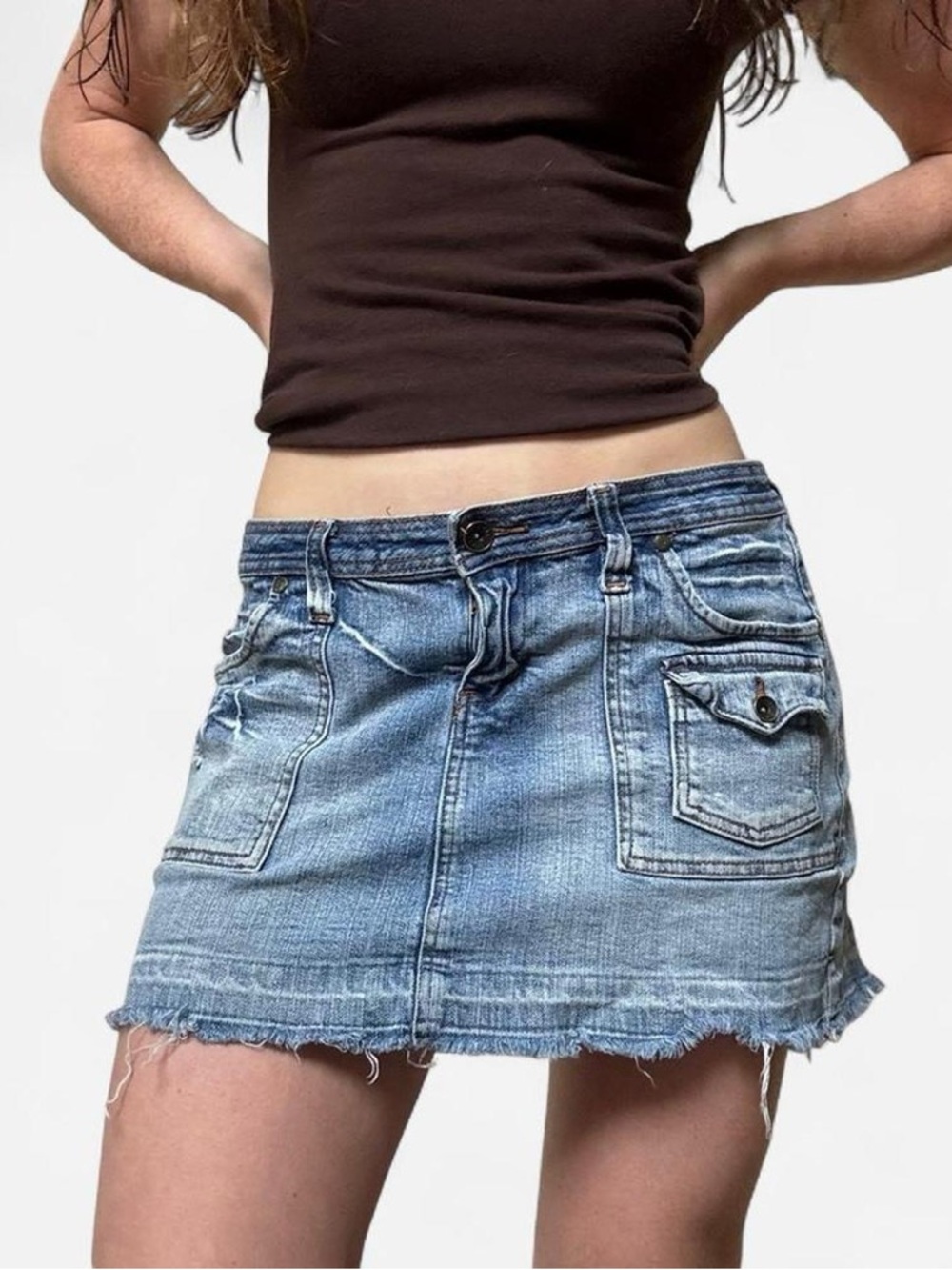 Zana di y2k denim mini skirt